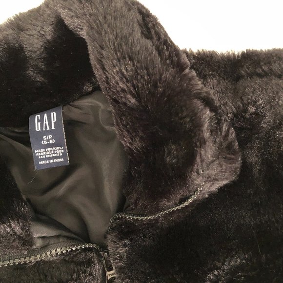 GAP Other - GAP Vintage Girls Black Teddy Bear Coat  S/P 5-6